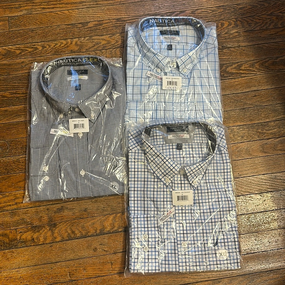 Nautica Men’s dress shirts - Set of 3 -NEW